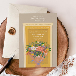 Yellow Door House Warming Party Illustrated 招待状