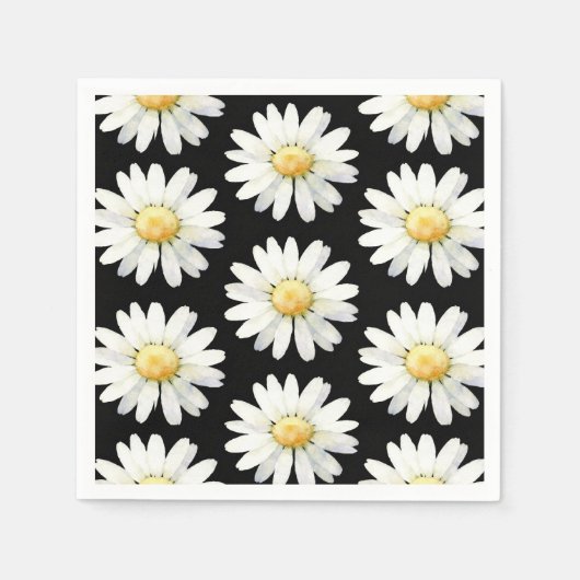 Yellow Dotted Daisy's スタンダードカクテルナプキン (正面)