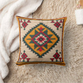 Yellow Dreamscape」モロッコキリム枕： クッション (ブランケット)