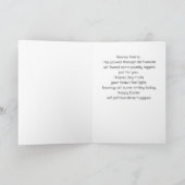 Yellow Dress Flower-Crown Bunny Easter Card カード (内部)