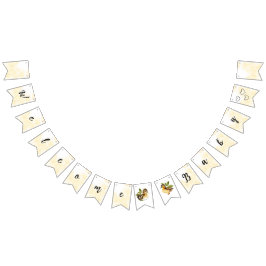 Yellow Duck Baby Themed Shower Banner バンティングフラッグ