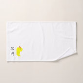 Yellow Duck Design Monogrammed バスタオルセット (ハンドタオル)