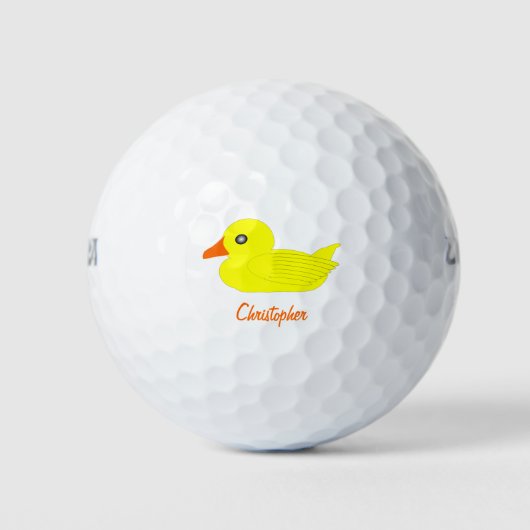 Yellow Duck Design Personalised ゴルフボール (正面)