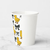 Yellow Ducks & Bows Party Paper Cup 紙コップ (左)