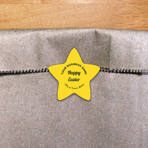 Yellow Easter Business Star Shape Sticker 星シール