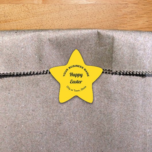 Yellow Easter Business Star Shape Sticker 星シール