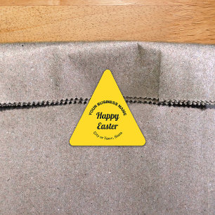 Yellow Easter Business Triangle Sticker 三角形シール