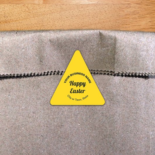 Yellow Easter Business Triangle Sticker 三角形シール