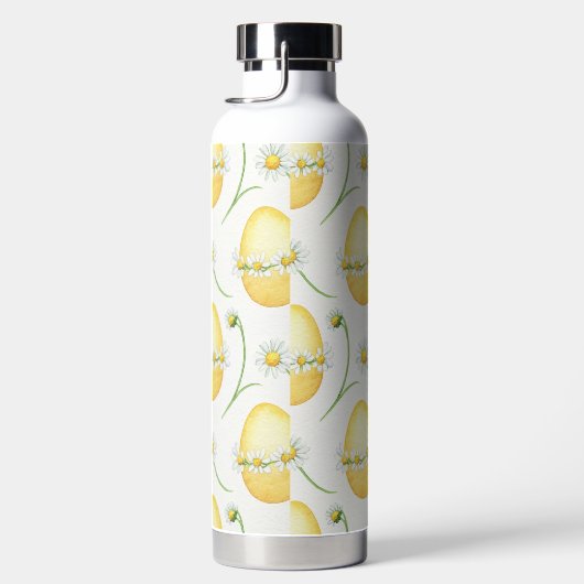YELLOW EASTER EGGS WITH WHITE DAISIES ウォーターボトル (右面)