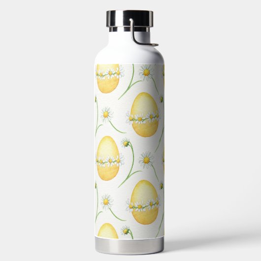 YELLOW EASTER EGGS WITH WHITE DAISIES ウォーターボトル (左面)