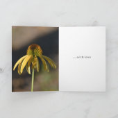 Yellow Echinacea Birthday (photography by me) カード (内部)