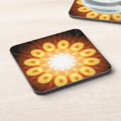 Yellow Egg Yolks in Digital Abstract コースター (左側)