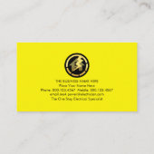 Yellow Electrical Lamp Plug Wiring 名刺 (裏面)