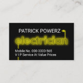 Yellow Electrician Circuit Lighting 名刺 (正面)