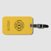 Yellow Elegant Business Logo Employee Travel ラゲッジタグ (正面横)