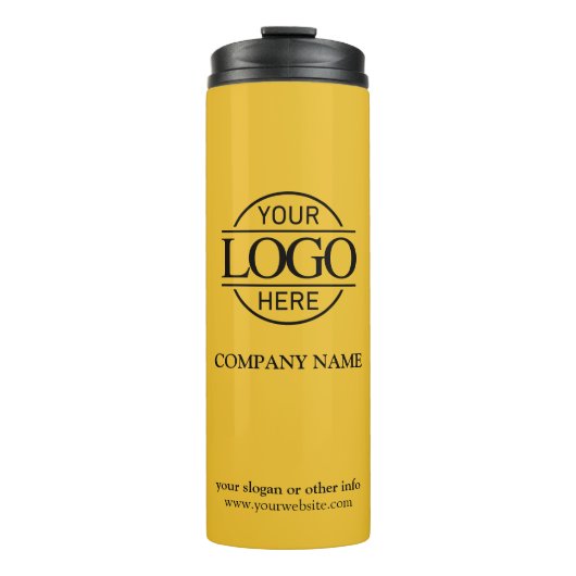 Yellow Elegant Promotional Company Business Logo タンブラー (正面)