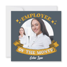 Yellow Employee Of The Monthアワード・カード