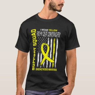 Yellow Endometriosis Awareness Great Granddaughter Tシャツ