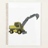 Yellow Excavator Construction Machinery プランナー手帳 (正面)