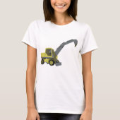 Yellow Excavator Construction Machinery Tシャツ (正面)