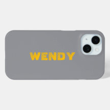 Yellow faded custom text on gray