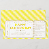 Yellow Father's Day Concert Ticket Gift Voucher 招待状 (正面/裏面)