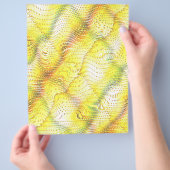 Yellow Faux Snakeskin Bulk Scrapbook Paper Pages チラシ (手)