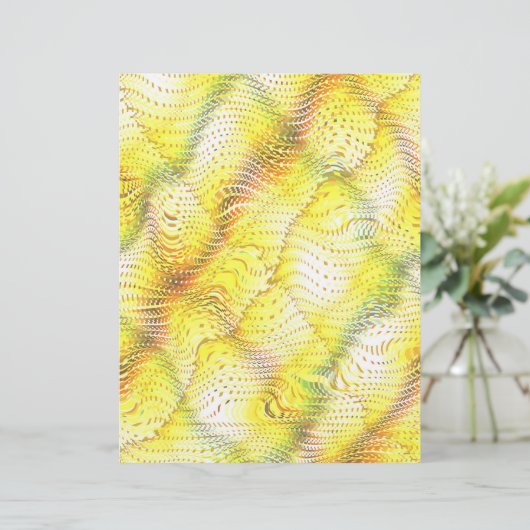 Yellow Faux Snakeskin Scrapbook Paper 2-Sided Page (スタンド正面)