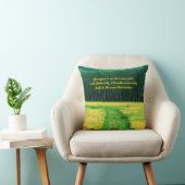 Yellow Field On The Path Inspirational Quote  クッション (椅子)