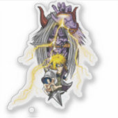 ⚡ Yellow Flash Sticker – Anime-Inspired Ninja Viny シール (正面)