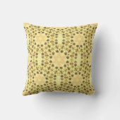 Yellow Floral Abstract Throw Pillow クッション (裏面)