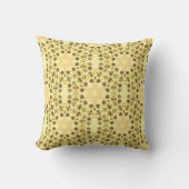 Yellow Floral Abstract Throw Pillow クッション (正面)