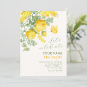 Yellow floral branch  招待状 (スタンド正面)