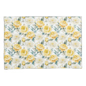 Yellow Floral Country Garden Elegant Botanical 枕カバー (正面右)