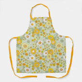 Yellow Floral Garden Pattern エプロン (正面)