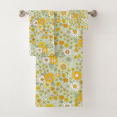 Yellow Floral Garden Pattern バスタオルセット (インサイチュ)