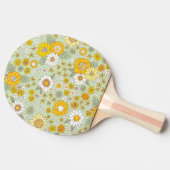 Yellow Floral Garden Pattern 卓球ラケット (横)