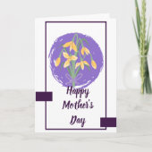 Yellow Floral Happy Mother’s Day Card カード (正面)