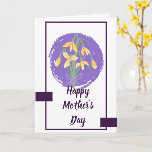 Yellow Floral Happy Mother’s Day Card カード (黄色い花)