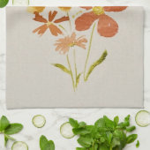 Yellow floral Kitchen Towel キッチンタオル (折り畳み)