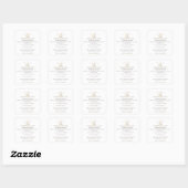 Yellow Floral Mixer Bakery Ingredient Product スクエアシール (シート)
