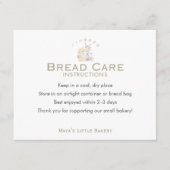 Yellow Floral Mixer Bread Care Instructions サンキューカード (正面)