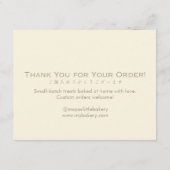 Yellow Floral Mixer Cookie Care Instructions サンキューカード (裏面)