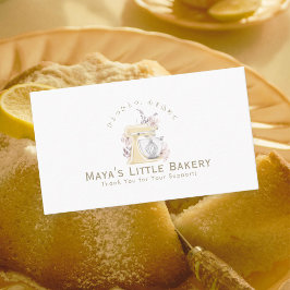 Yellow Floral Mixer Watercolor Bakery 名刺