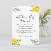 Yellow Floral Mother's Day Brunch Party 招待状 (スタンド正面)