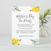 Yellow Floral Mother's Day Tea Party 招待状 (スタンド正面)