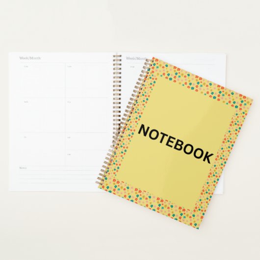 Yellow Floral Notebook | Cute Small Flowers & Colo プランナー手帳 (ディスプレー)