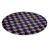 Yellow floral pattern  カッティングボード (角)