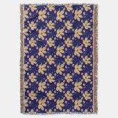 Yellow floral pattern  スローブランケット (正面縦)