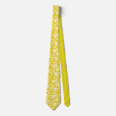 Yellow Floral Pattern Custom Necktie ネクタイ (正面)